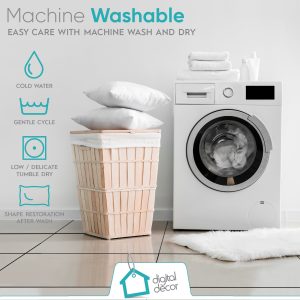 Digital Decor Premium Hypoallergenic Throw Pillow Inserts Sham – Decorative White Square Form Pillow Inserts – Perfect for Bedroom. Sofa & Couch